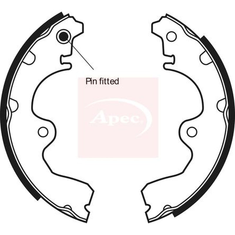 Apec Brake Shoe Set Axle Kit fits Toyota Corsa 1994-1999 1.5
