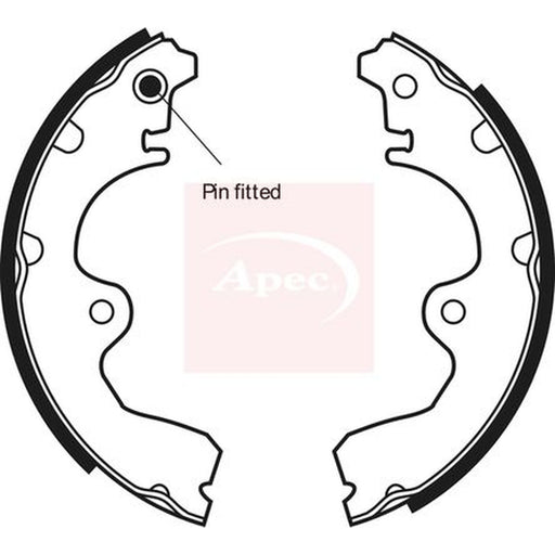 Apec Brake Shoe Set Axle Kit fits Toyota Corsa 1994-1999 1.5