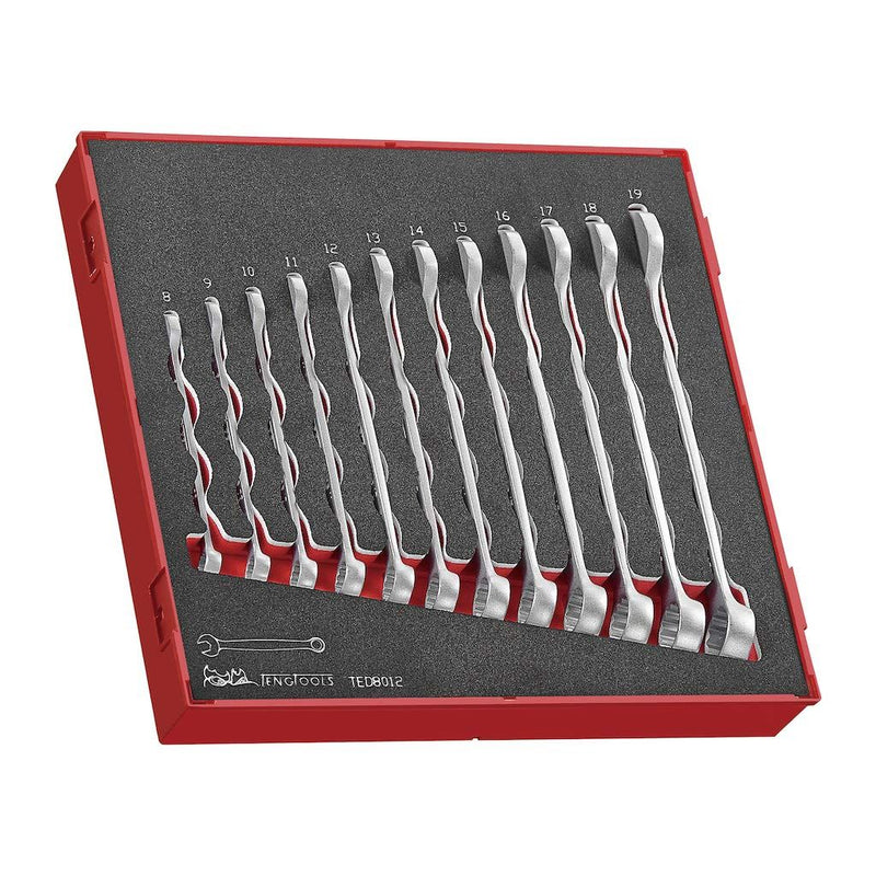 Teng Tools Combination Spanner Set Anti Slip FOAM2 12 Pieces Teng Tools - Dynamic Drive