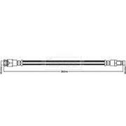 Borg & Beck Brake Hydraulic Hose Line outer BBH8196