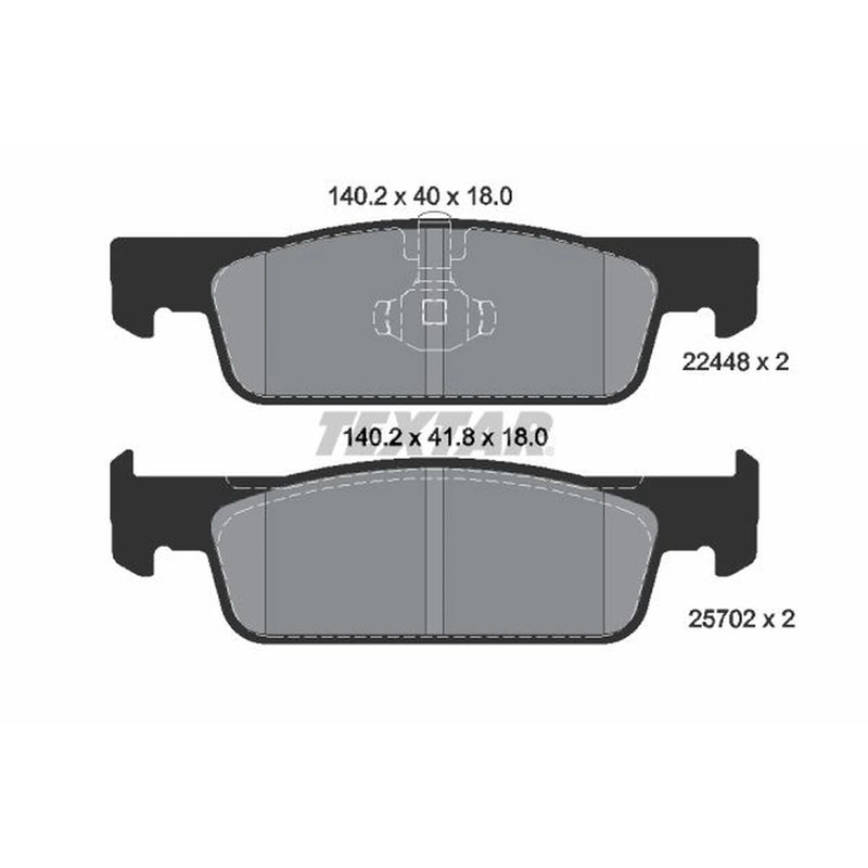 Textar Front Brake Pad Set 2244801