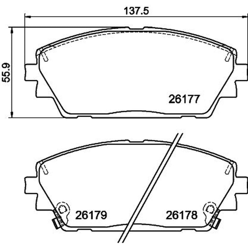 Mintex Front Brake Pad Set fits Mazda 3 2018-2021 1.5 1.8 2.0