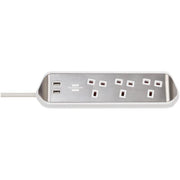 Brennenstuhl estilo Corner Extension Lead 240V 3-Gang 13A White 2m Brennenstuhl - NN4 Online