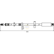 NAPA Brake Hydraulic Hose Line Front fits Citroën Dispatch II 2007-2016 1.6 2.0
