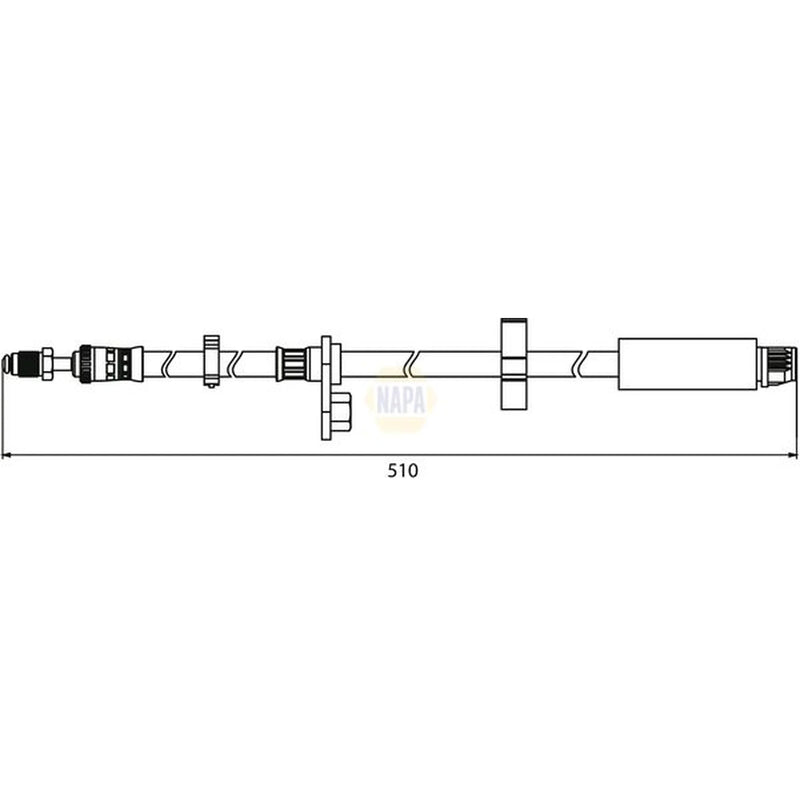 NAPA Brake Hydraulic Hose Line Front NBH1043