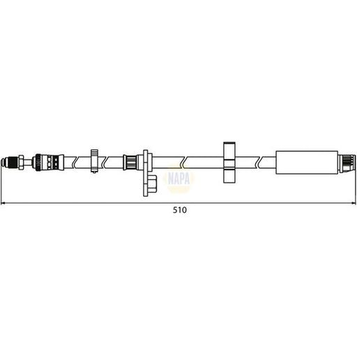 NAPA Brake Hydraulic Hose Line Front NBH1043