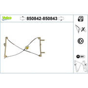 Valeo Electric Window Regulator Lifter Left Front 850842