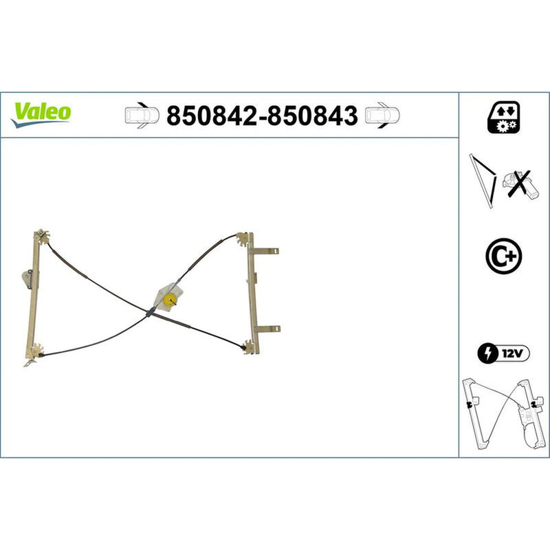 Valeo Electric Window Regulator Lifter Left Front 850842