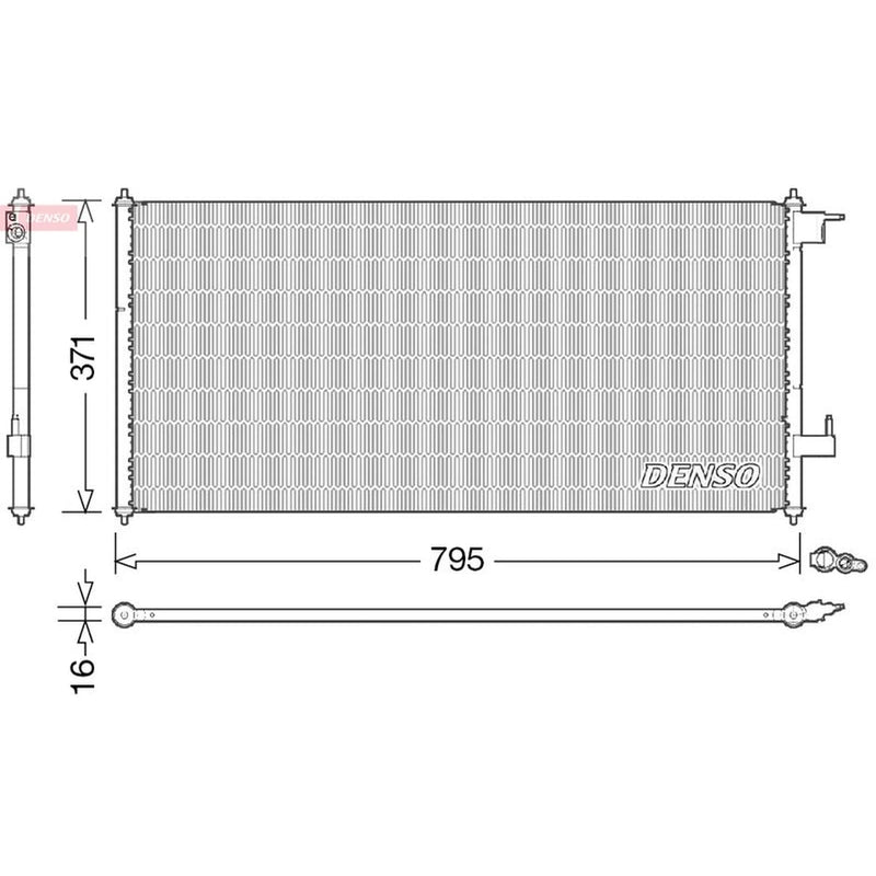 Denso Air Conditioning Condenser fits Ford Tourneo Connect 2002-2013 1.8