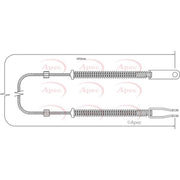Apec Handbrake Cable Left Rear fits Austin Mini II 1982-1993