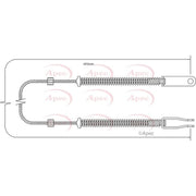 Apec Handbrake Cable Right Rear CAB1392