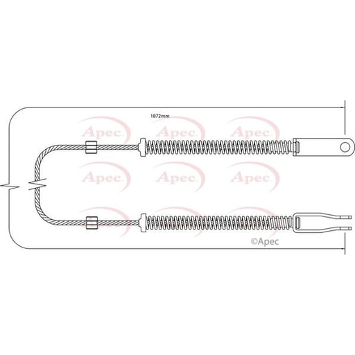 Apec Handbrake Cable Right Rear CAB1392