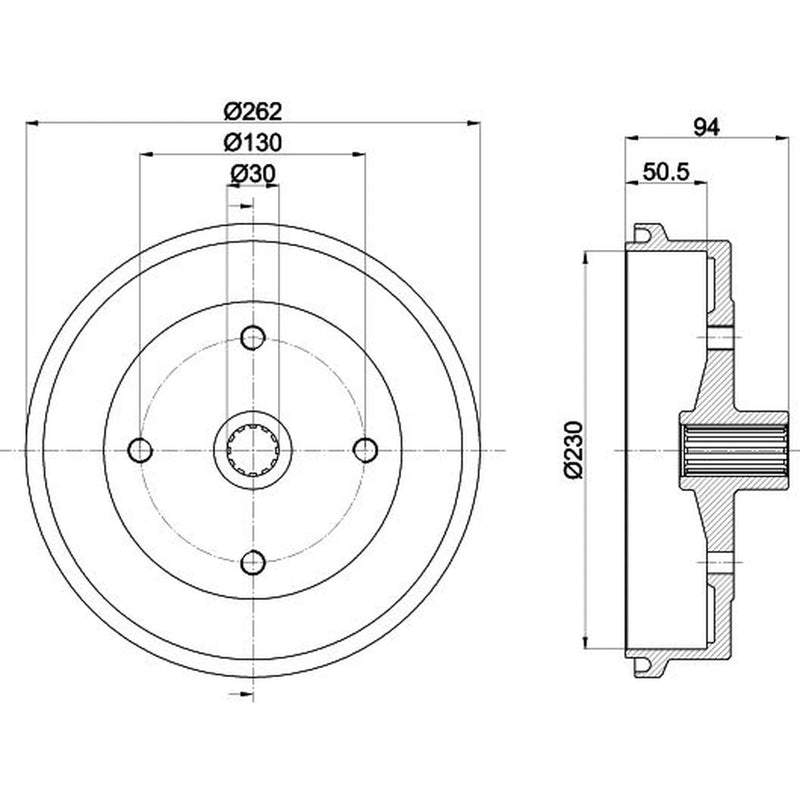 Mintex 2 x Brake Drums fits VW Beetle 1947-2003 1.1 1.2 1.3 1.5 1.6