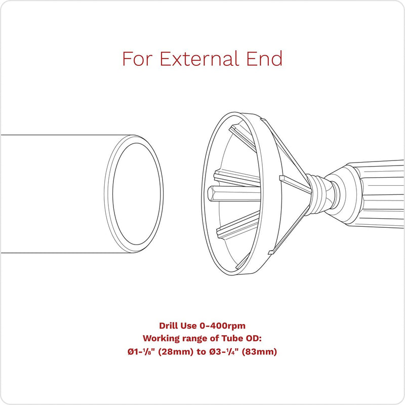 Sealey Internal & External 2-in-1 Deburring/Chamfer Tool Ø27-86mm DB06 Sealey - Dynamic Drive