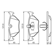 Bosch Front & Rear Pads fits BMW 5 1995-2004