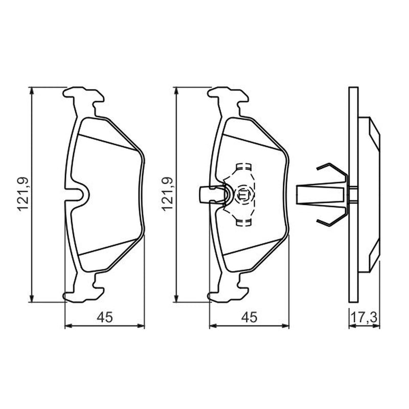 Bosch Front & Rear Pads fits BMW 5 1996-2004