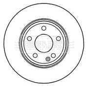 Borg & Beck Front Brake Vented Discs & Pads fits Mercedes-Benz A-Class 2014-2018