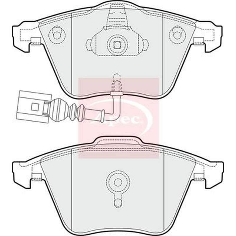 Apec Front Brake Pad Set fits Audi A3 2006-2013