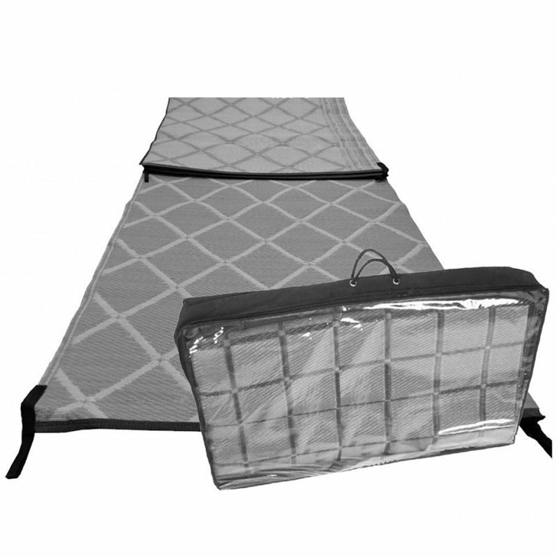 Paradise 2.5 X 6.5M Luxury Awning Carpet Moroccan Style Ground Sheet Grey Royal  - Dynamic Drive