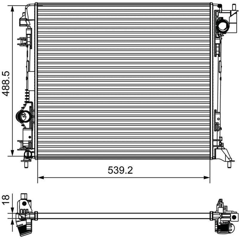 Valeo Engine Radiator 735625