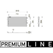 Mahle Air Conditioning Condenser fits Ford Kuga III 2019 on 2.5