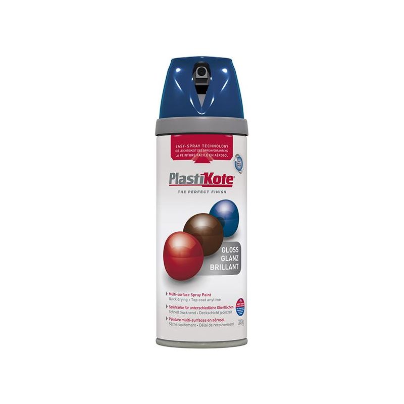 Plastikote Twist & Spray Gloss Royal Blue 400ml PlastiKote - Dynamic Drive