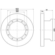 Textar 2 x Solid Brake Discs 93105100