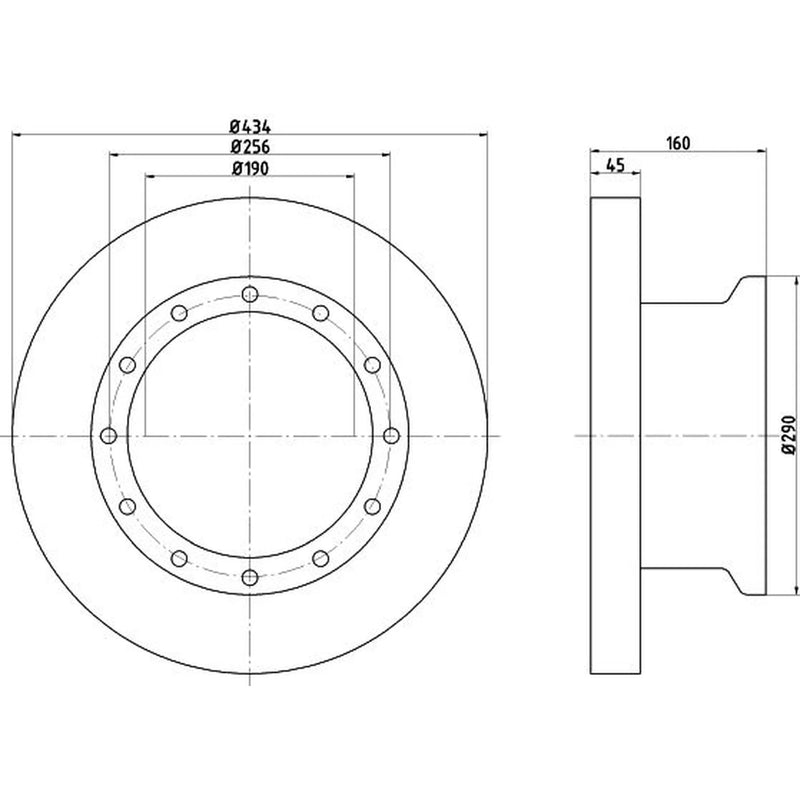 Textar 2 x Solid Brake Discs 93105100