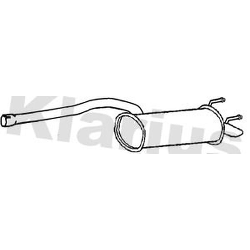 Klarius Box With Tail Pipe Rear fits Opel Astra K Sports Tourer 2016-2019