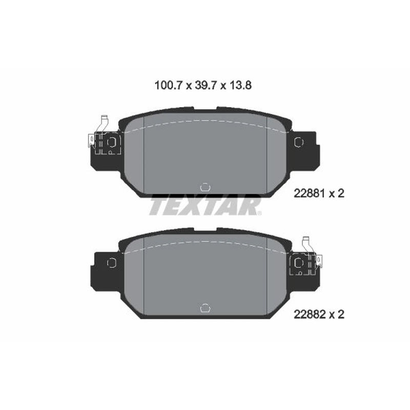 Textar Brake Pad Set 2288101
