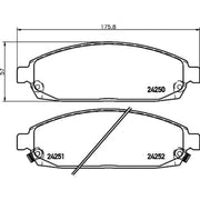 Mintex Front Brake Pad Set fits Jeep Commander 2005-2010 3.0 3.7 4.7 5.7