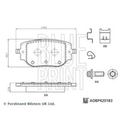 Blue Print Rear Brake Pad Set ADBP420183
