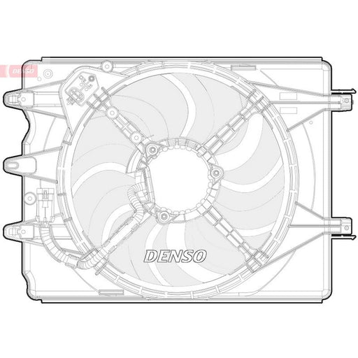 Denso Engine Cooling Fan fits Fiat 500L 2012 on 1.4