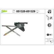 Valeo Electric Window Regulator Lifter Left Front 851328