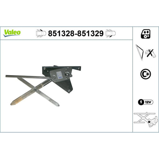 Valeo Electric Window Regulator Lifter Right Front 851329