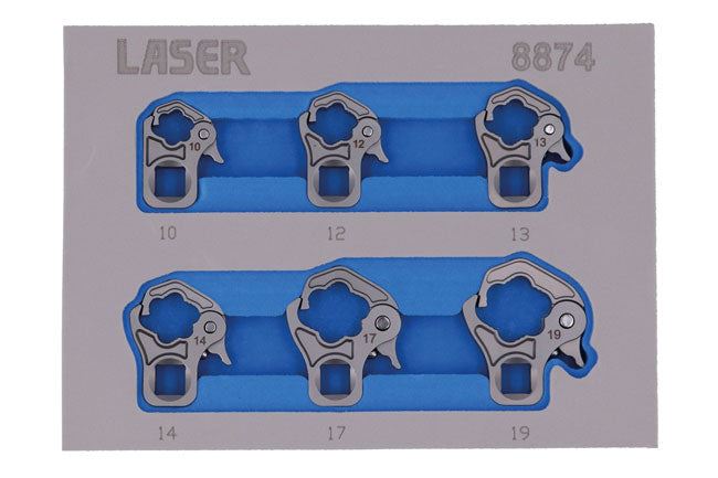 Laser Ratchet Flare Nut Wrench Set 3/8"D Laser - Dynamic Drive