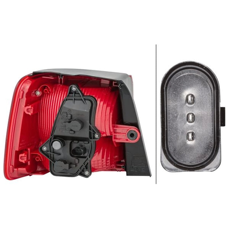 Hella Tail Light / Lamp PY21W Right fits VW Touran 2010-2015 1.2 1.4 1.6 2.0
