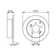 Bosch 2 x Solid Brake Discs fits Kia Soul I 2009-2014 1.6