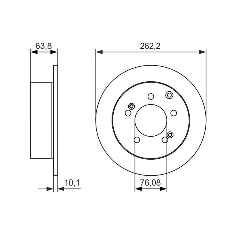 Bosch 2 x Solid Brake Discs fits Kia Soul I 2009-2014 1.6