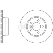 Fahren 2 x Vented Brake Discs fits BMW 5 2003-2010