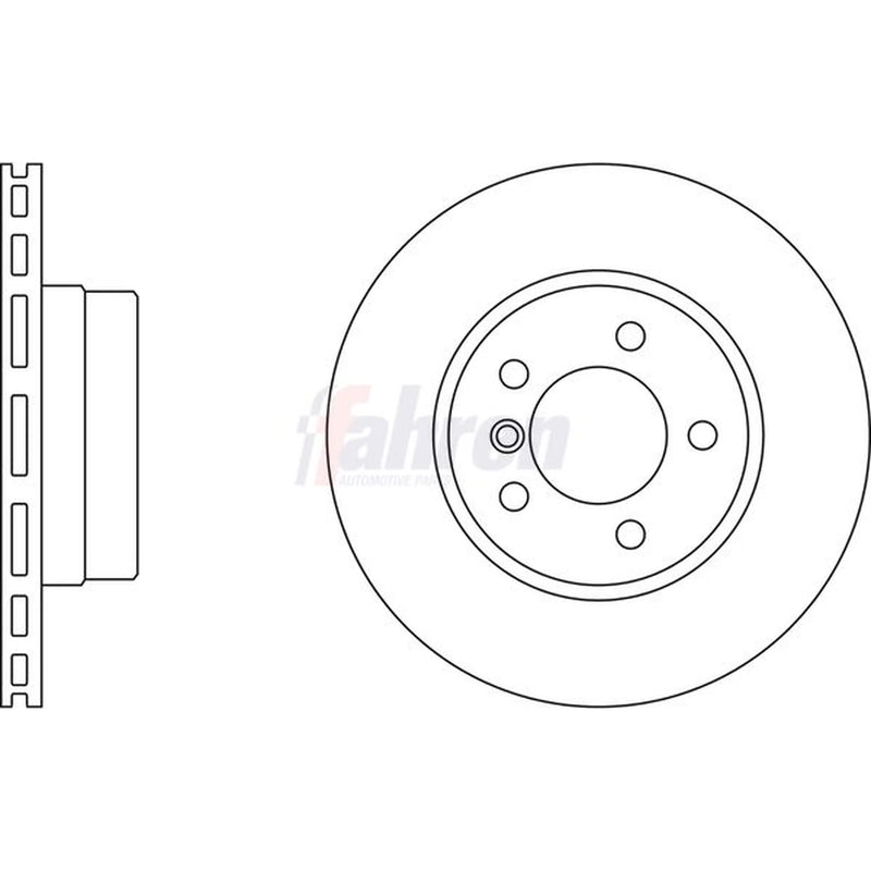 Fahren 2 x Vented Brake Discs fits BMW 5 2003-2010