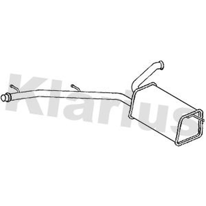 Klarius Box With Centre Pipe Centre fits Citroën Dispatch II 2007-2016 2.0
