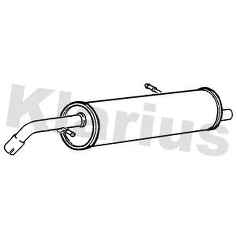 Klarius Box With Tail Pipe Rear fits Citroën C2 2003-2009 1.4