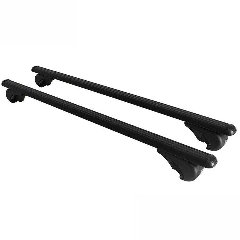 Roof Bars Rack Aluminium Black fits Chevrolet Spin 2012- For Raised Rails - Omtec - NN4 Online