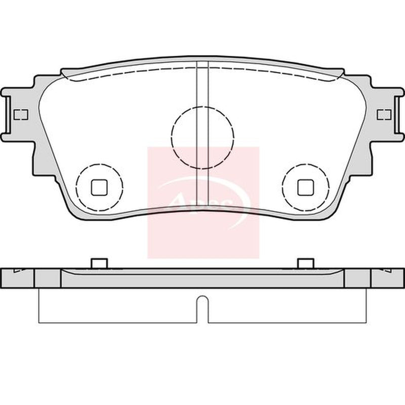 Apec Rear Brake Pad Set fits Mitsubishi Eclipse Cross 2017 on 1.5