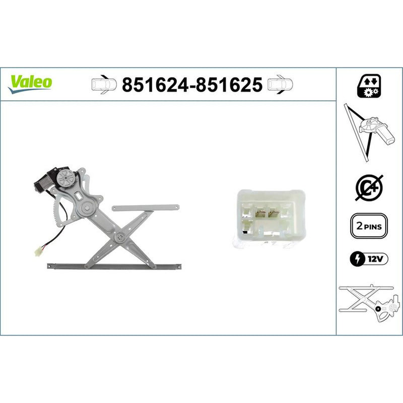 Valeo Electric Window Regulator Lifter Left Front 851624