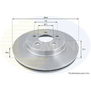 Comline Front Brake Discs & Pads fits Mercedes-Benz M-Class 1998-2005