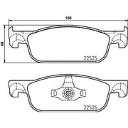 DON Front Brake Pad Set fits Dacia Logan II 2012-2013 1.2 1.5 1.6