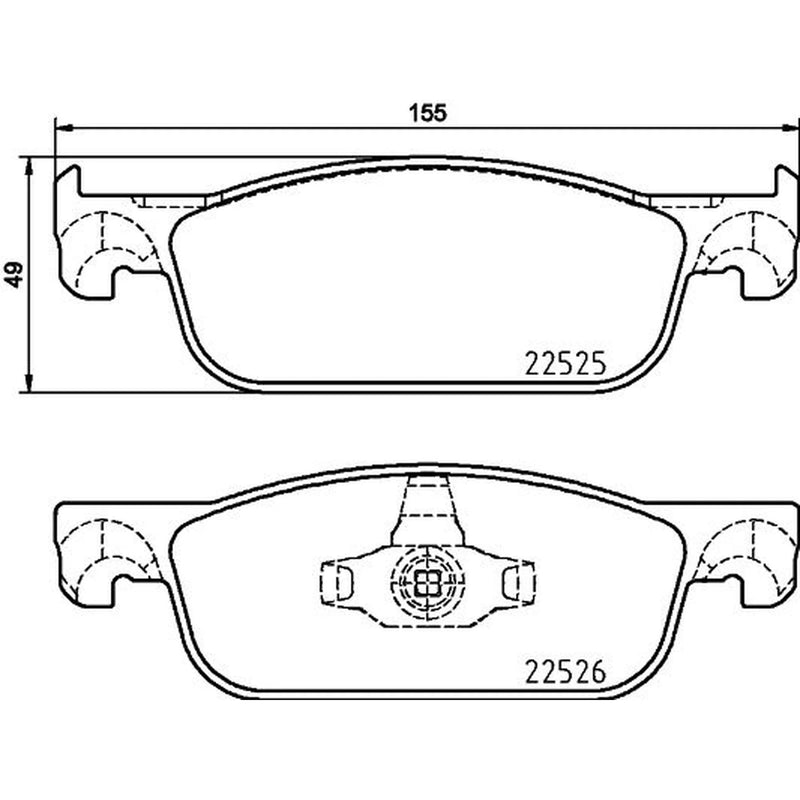 DON Front Brake Pad Set fits Dacia Logan II 2012-2013 1.2 1.5 1.6