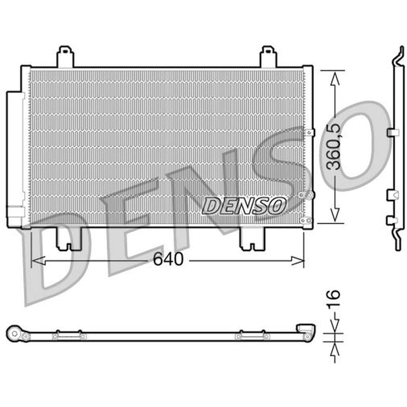 Denso Air Conditioning Condenser fits Lexus Gs 2005-2011
